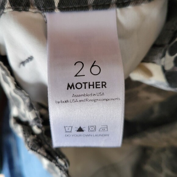 Mother The No Zip Misfit Jungle Eyes Animal Print Linen Striped Jogger Pants 26 - Picture 6 of 10